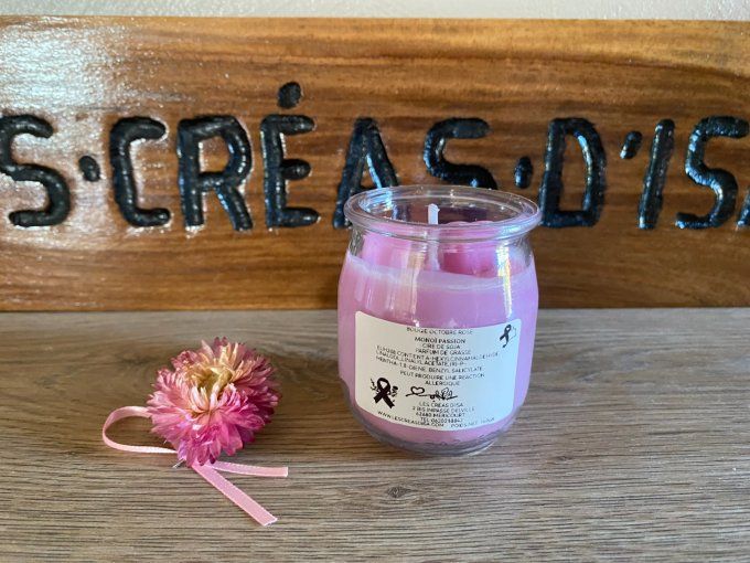 Bougie 0ctobre Rose parfumée monoï passion