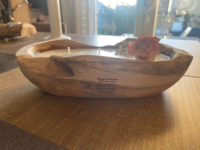 Bougie fleur de coton 